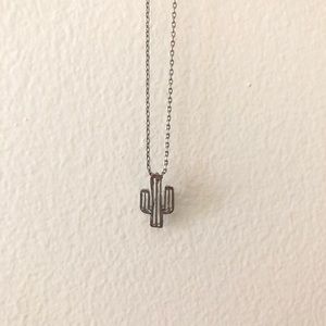 dainty cactus necklace